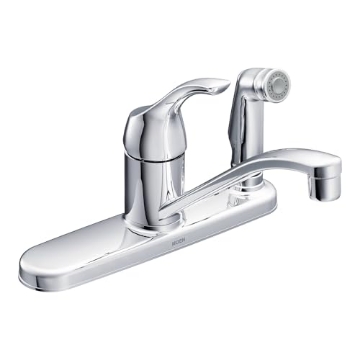 Picture of Moen 87605 MOEN CA87554C Adler Low Arc Kitchen Faucet with Side Spray in Chrome (EA)
