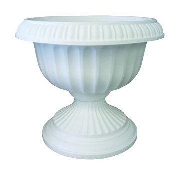 Picture of Bloem, Lcc. GU18-09 Bloem 14.8 in. H x 17.8 in. Dia. White Plastic Grecian Urn Flower Pot - Case of: 66 (PK-6-EA)