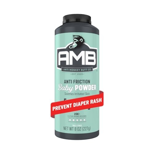 Picture of ANTI MONKEY BUTT 815800 Anti Monkey Butt Baby Powder - Talc-Free Cornstarch Powder for Diaper Rash Prevention - Calamine & Hypoallergenic Formula for Anti-Chafing & Itch Relief - 8 oz (PK-3-EA)