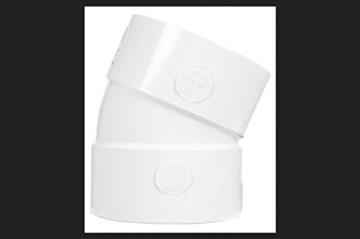 Picture of Nds 3P04 Plastic Trends 3 in. Hub x 3 in. Dia. Hub PVC Elbow (EA)
