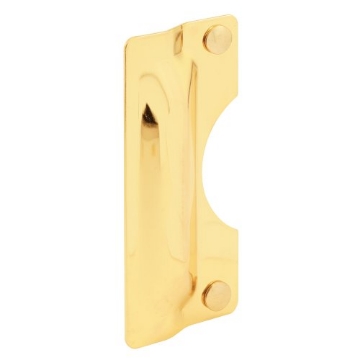 Picture of Prime U 9502 Prime-Line U 9502 Latch Guard Plate Cover – Protect Against Forced Entry, Easy to Install on Out-Swinging Doors – Brass Steel (Single Pack) (EA)