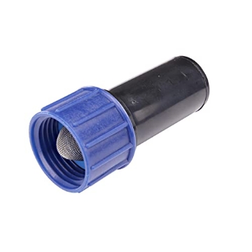 Picture of Rain Drip R327CT Raindrip R327CB Compression Swivel Adaptor with Washer, Connects 5/8 Inch Tubing or Dripline to 3/4 Inch MHT Hose Bibb or Garden Hose, Black (EA)