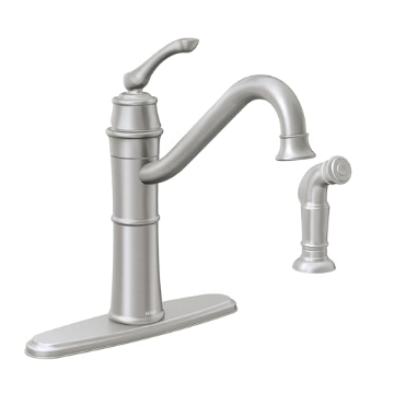 Picture of Moen 87999SRS Moen Wetherly Spot Resist Stainless High-Arc Kitchen Faucet with Side Spray, 87999SRS (EA)