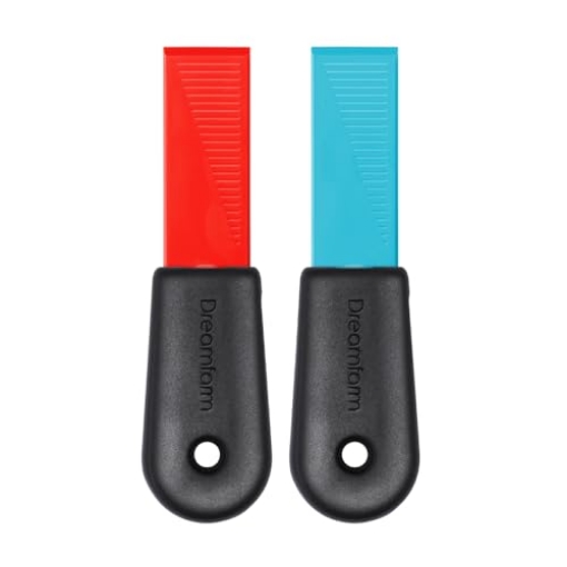 Picture of DREAMFARM INC DFCA5660 Dreamfarm Cleana 2-in-1 Self-Sharpening Cleaning Scraper & Hook Scraper, Safe for Non-Stick - Pack of 2, Party Mix (EA)