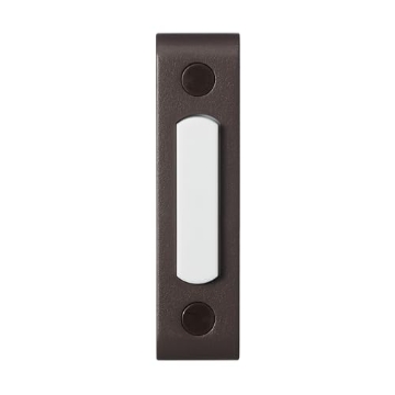 Picture of Heath Zenith 18000218 Heath Zenith Wired Push Doorbell Button, Oil-Rubbed, Bronze, Metal, Lighted, Surface Mount, Home Improvement, Outdoor (EA)