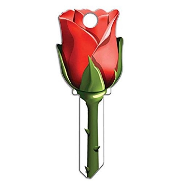 Picture of LUCKY LINE PRODUCTS INC B107S Lucky Line Key Shapes, Rose, House Key Blank SC1, 1 Key (B107S) (PK-5-EA)