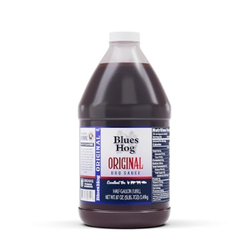 Picture of BLUES HOG LLC CP90773.06 Blues Hog Original Barbecue Sauce, Sweet & Peppery BBQ Sauce, Gluten-Free, All-Natural, Award-Winning Barbeque Sauce, Made in the USA, 64 oz (EA)
