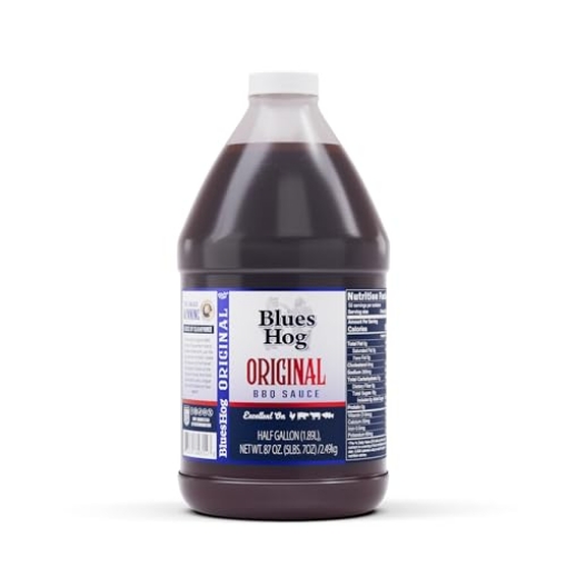 Picture of BLUES HOG LLC CP90773.06 Blues Hog Original Barbecue Sauce, Sweet & Peppery BBQ Sauce, Gluten-Free, All-Natural, Award-Winning Barbeque Sauce, Made in the USA, 64 oz (EA)