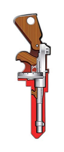 Picture of LUCKY LINE PRODUCTS INC B139S Lucky Line Products Tommy Gun House Key Blank Double Sided for Schlage SC1 - Case of: 5; Each Pack Qty: 15 (PK-5-EA)