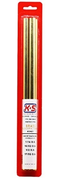 Picture of K&S 3401 K&S Precision Metals Round Brass Telescopic Tubing Assortment 3401 – 4 Tubes, 7/16" to 17/32" OD, 12" Length, 0.014" Wall (Medium) – DIY Projects, Made in USA (EA)