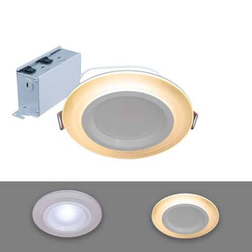 Picture of Cooper Group RLNL6109FSD2W1E HALO RL Night Light 6 inch Recessed LED Canless Downlight, 1000 Lumens, Selectable 2700K, 3000K, 3500K, 4000K, 5000K CCT with Dim to Warm (EA)