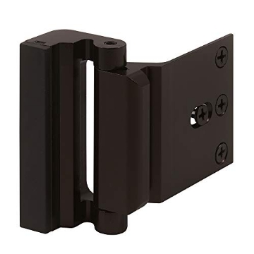 Picture of Prime U 11126 Prime-Line U 11126 Door Reinforcement Lock – Add Extra, High Security to your Home and Prevent Unauthorized Entry – 3 In. Stop, Aluminum Construction, Bronze (Single Pack) (EA)