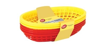 Picture of TABLECRAFT PRODUCTS COMPANY INC H1074RY-6 TableCraft 6 Piece Assorted Sandwich & Fry Basket Set, 9", Red & Yellow (EA)