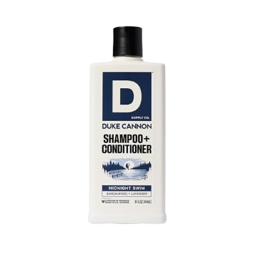 Picture of DUKE CANNON - HC21-MNTS14 Duke Cannon Supply Co. 2-in-1 Hair Wash - Masculine Scent - Gentle Cleansing Hair Wash For Men - Stimulating Hair Shampoo & Conditioner - Strengthens Hair - Midnight Swim Shampoo/Conditoner (14 oz) (EA)