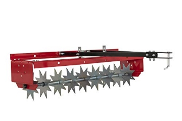 Picture of MICHEL SALES CO CMXGZBF7124336 CRAFTSMAN (CMXGZBF7124336), 36-Inch Tow Spike Tow Behind Spike Aerator for Aerating Lawns; 9 Galvanized Steel Spike Disks, 90lbs Capacity Weight Tray for Better Aeration, Universal Hitch, Red (EA)