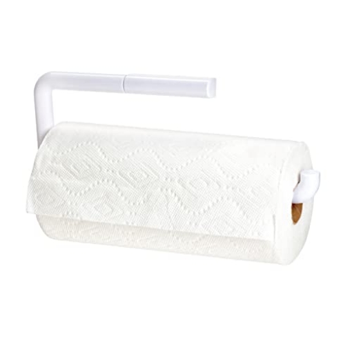 Picture of IDESIGN 35001 iDesign Plastic Wall Mounted Metal Paper Towel Holder, Roll Organizer for Kitchen, Bathroom, Craft Room, 13" x 5" - White (EA)