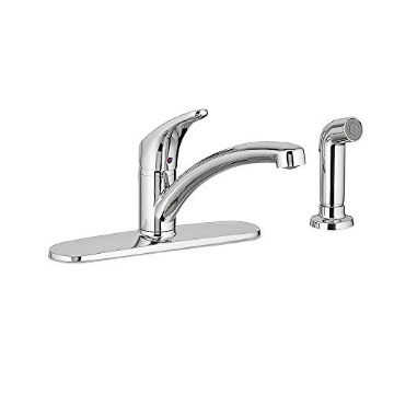 Picture of American Standard 7074040.002 American Standard 7074040.002 Colony Pro Single-Handle Kitchen Faucet with Side Spray and Deckplate, Polished Chrome (EA)