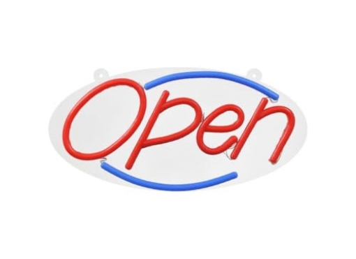 Picture of HILLMAN 848897 Hillman Plastic Indoor and Outdoor LED Lighted Open Sign - Case of: 1; (EA)