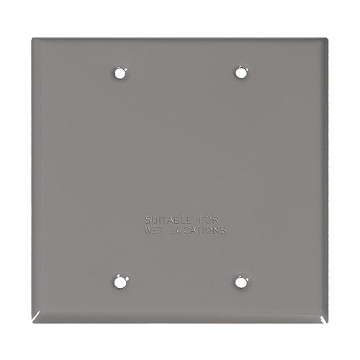 Picture of SIGMA ENGINEERED SOLUTIONS 14340 Sigma Electric, Gray, 1 Count (Pack of 1) Sigma Engineered Solutions, 14340 2-Gang Rectangular Stamped Weatherproof Cover (EA)