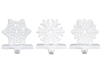 Picture of TRANSPAC TC00428 Transpac Cast Iron Snowflake Stocking Holder, Set of 3, Assortment (PK-12-EA)