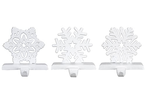 Picture of TRANSPAC TC00428 Transpac Cast Iron Snowflake Stocking Holder, Set of 3, Assortment (PK-12-EA)