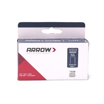 Picture of ARROW FASTENER CO LLC 859SP Arrow 859 Heavy Duty Wide Crown Staples, Galvanized Steel Construction, 1250 Pack, Leg Length 9/16-Inch, Crown Width 1/2-Inch (EA)
