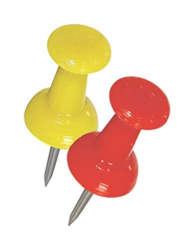 Picture of HILLMAN 121152 Hillman Assorted Push Pins 16 pk10 (PK-10-EA)