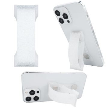 Picture of DMD PRODUCTS LLC P-1135-25 LOVEHANDLE PRO Premium Phone Grip - Silicone Phone Strap - Magnetic Phone Mount and Kickstand for Smartphone and Tablet - Crystal Clear Glitter Silicone (EA)