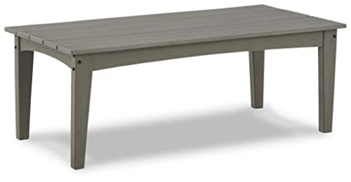 Picture of SIGNATURE DESIGN BY ASHLEY P802-701 Signature Design by Ashley Visola Outdoor HDPE Patio Cocktail Table, Gray (EA)