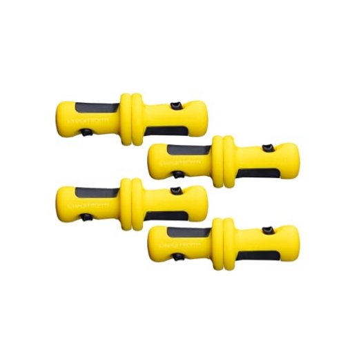 Picture of DREAMFARM INC DFLC6766 Dreamfarm Lockorns Super Secure, Easy-to-use, & Mess-Free Anchor-Lock Corn Cob Holders, Corn Forks - Pack of 4 Pairs, Yellow/Black (EA)