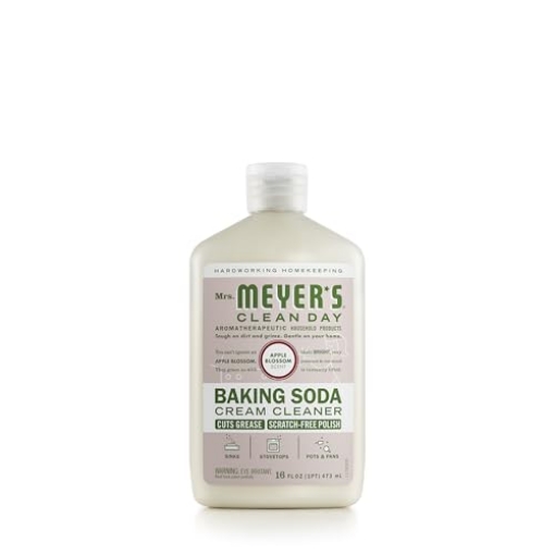 Picture of Mrs Meyers 11917 MRS. MEYER'S CLEAN DAY Baking Soda Cream Cleaner, Cuts Grease, Scratch-Free Polish, Apple Blossom, 16 Fl Oz, Pack of 1 (PK-6-EA)