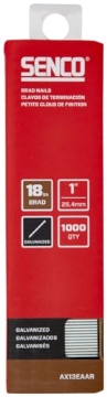 Picture of SENCO FASTENING SYSTEMS AX13EAAR SENCO AX13EAAR 1" 18 Gauge Brad Nails, Galvanized Finish 1,000 Count Pack (EA)