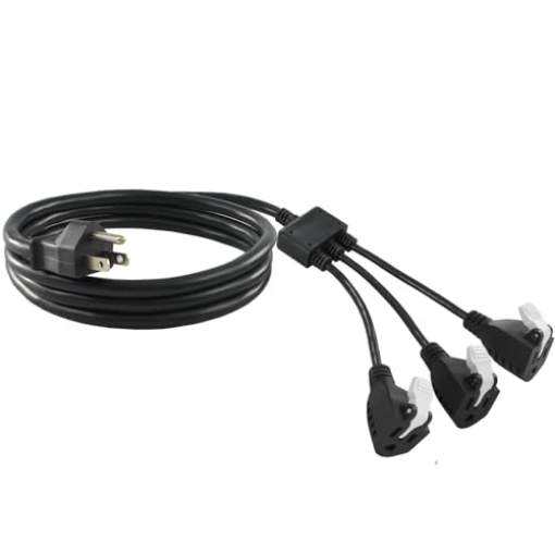 Picture of CONNTEK ISI 05361 Conntek 05361 1 to 3 Power Splitter with Snap Pop, 6 Feet + 8 Inches (EA)