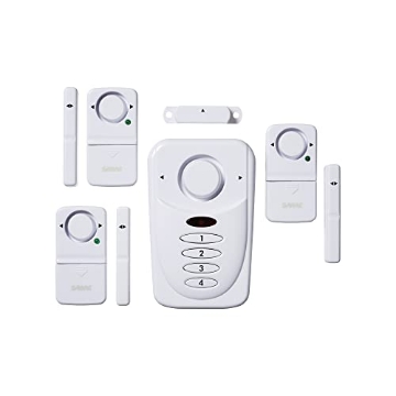 Picture of Sabre HS-WAK SABRE Door and Window Alarm Kit, 120 dB Alarm, Audible Up To 1,580-Feet (480-Meters), Chime, Away, Home And Panic Modes, Sensors Work On Left And Right Hinged Doors, Low Battery Indicator (EA)