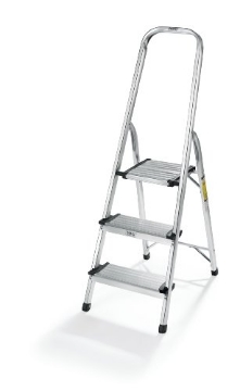 Picture of Polder LDR-3500 Polder LDR-3500RM Ultralight 3-Step Stool, 52.5" Tall, 24.5" Top Step, Aluminum (EA)