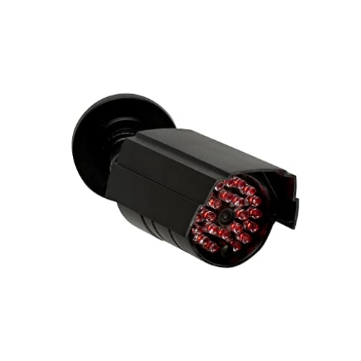 Picture of Sabre HS-FSCR-B SABRE Fake Security Camera With Night Sensor, IP44 Rated Weather Resistant, LED Lights Automatically Turn On When Dark, Realistic Design Deters Intruders, Battery Operated, Fake Dummy Camera, Black (EA)