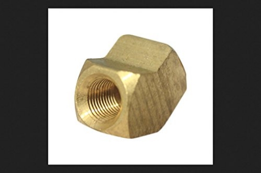 Picture of JMF COMPANY 4505624 JMF 1/8 in. Dia. x 1/8 in. Dia. FPT to FPT to Compression Yellow Brass Elbow (EA)