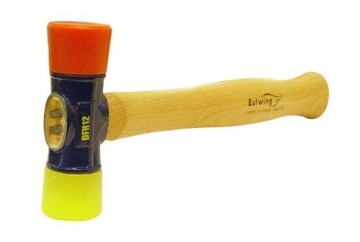 Picture of Estwing DFH12 Estwing DFH12 Red and Yellow Rubber Mallet Hammer, 12-Ounce (EA)