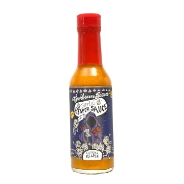 Picture of TORCHBEARER SAUCES B07NVSW3HG Torchbearer Sauces Garlic Reaper Sauce, 5oz Garlic & Carolina Reaper Hot Sauce, Heat Level 9 - Featured on Hot Ones - All Natural, Extract-Free, Made in USA (EA)