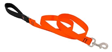 Picture of Lupine Collars & Leads 52559 Dog Leash by Lupine in 1" Wide Blaze Orange 6-Foot Long with Padded Handle (EA)