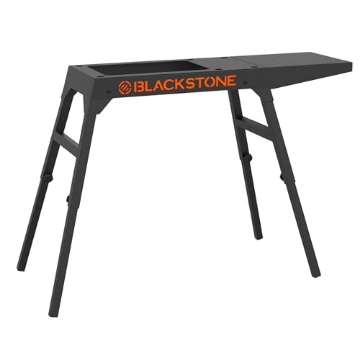 Picture of Blackstone 5013 Blackstone 5013 Collapsible 17” and 22” Tabletop Griddle Stand with Adjustable Legs and a Removable Side Shelf, Powder Coated Steel, Black (EA)