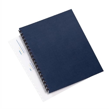 Picture of GBC 9742450 9742450 ACCO Linen Textured Binding System Covers, 11 X 8 1/2, Navy, 200/Box (BX-200-EA)