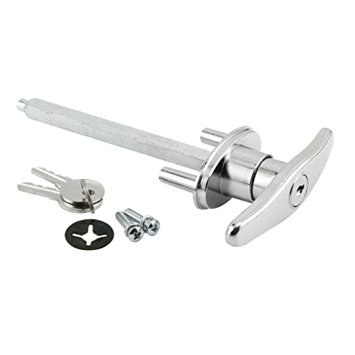 Picture of Prime GD52169 Prime-Line GD 52169 Keyed T-Handle, 5/16 In. x 4-5/8 In. Square Shaft, Diecast Construction, Chrome (EA)