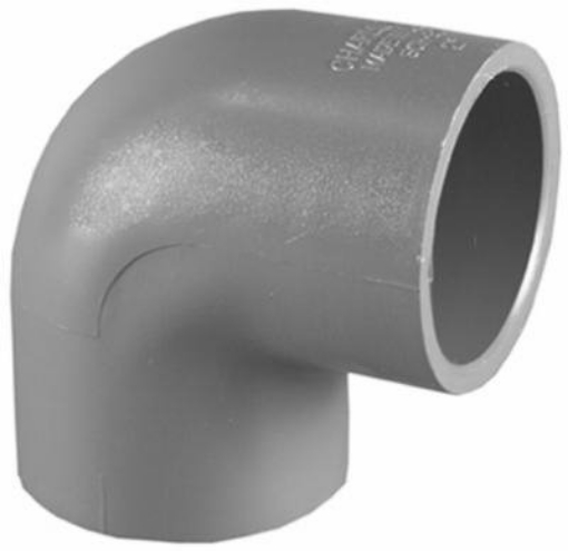 Picture of CHARLOTTE PIPE PVC 08300 1600 CHARLOTTE PIPE & FOUNDRY PVC 08300 1600 SCHEDULE 80 PVC 90 DEGREE ELBOW (EA)