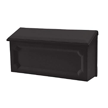 Picture of GIBRALTAR MAILBOXES WMH00BAM Gibraltar Mailboxes Windsor Small Capacity Rust-Proof Plastic Black, Wall-Mount Mailbox, WMH00B04 (EA)