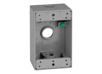 Picture of SIGMA ENGINEERED SOLUTIONS 14252 Sigma Electric, Gray 14252 3/4-Inch 3 Hole 1-Gang Box (EA)
