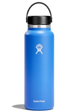 Picture of STEEL TECHNOLOGY LLC W40BTS482 Hydro Flask Water Bottle - Insulated Stainless Steel - Wide Mouth Flex Lid, Non Spill, Leakproof and Refillable in 40 Oz (EA)