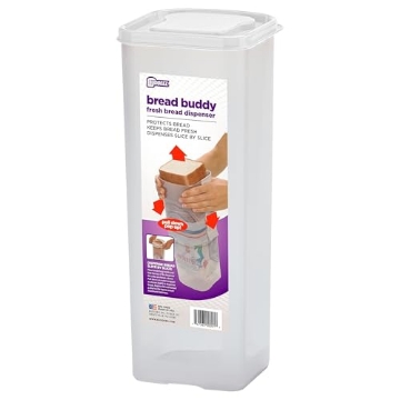 Picture of BUDDEEZ 00106 Buddeez Bread Buddy Bread Box – Keep Your Loaf Fresh - White Lid, Pack of 1 (EA)
