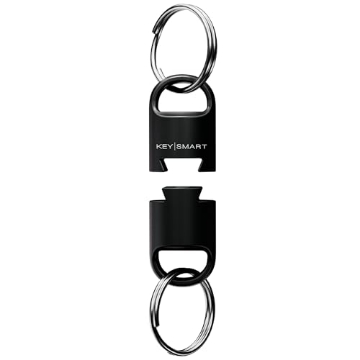 Picture of KEYSMART LLC KS847-BLK KeySmart MagConnect Pro Magnetic Quick Release KeyChain - Detachable Key Ring for Car Keys with Extra Locking Joint for Additional Security, Magnet Key Chain Accessory for Men Women (1-Pack) (EA)