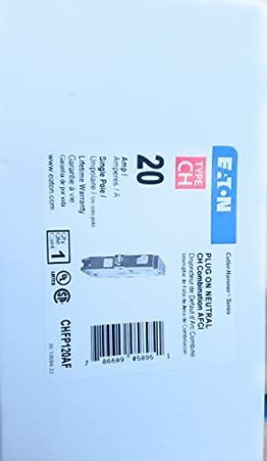 Picture of Eaton Brothers Corp. CHFP120AF Eaton CHFP120AF Type Ch 3/4" Combo Afci W/Flag, 1p 20a, (EA)